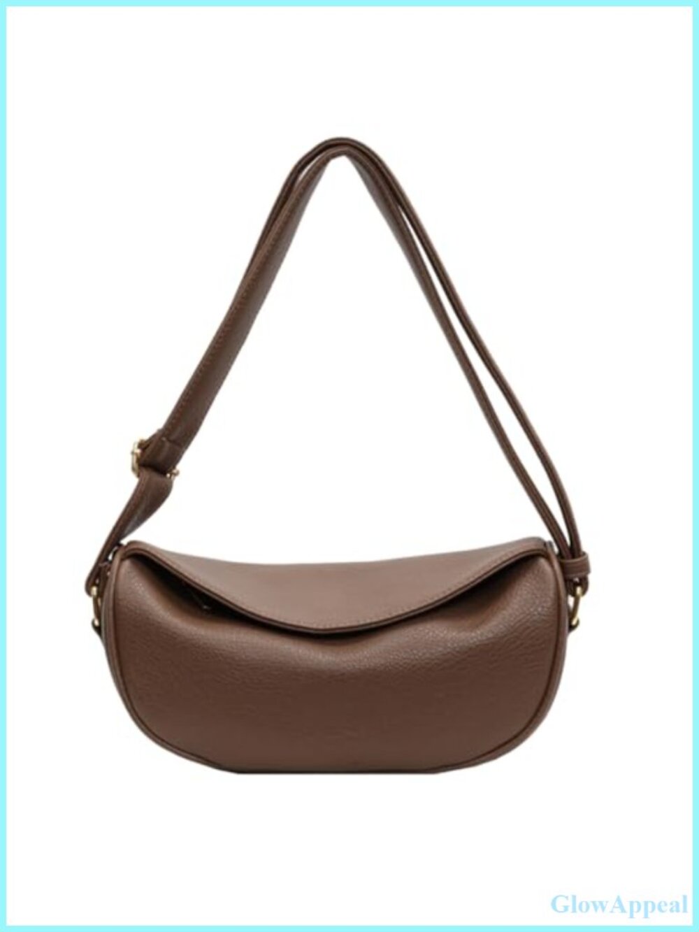 Vegan Leather Zip Dumpling Shoulder Bag Crossbody for Women